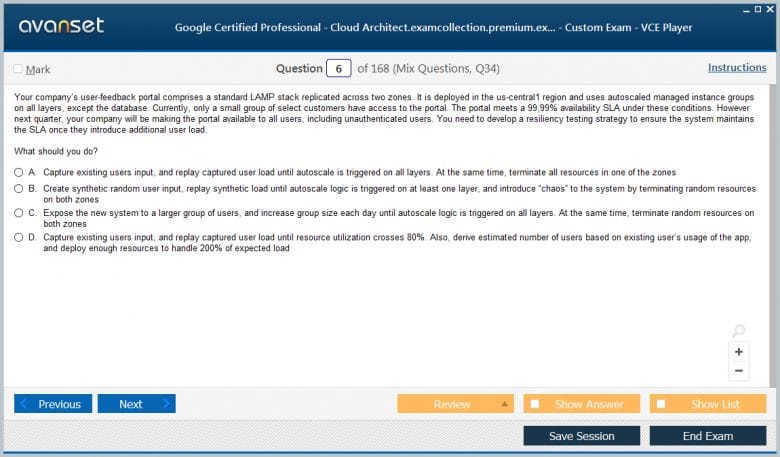Professional Cloud Architect Premium VCE Screenshot #2